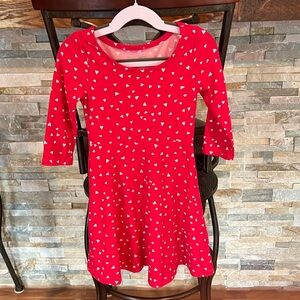 🆑FINAL PRICE‼️ Girls size 4 p.s. from Aeropostale red dress with white hearts